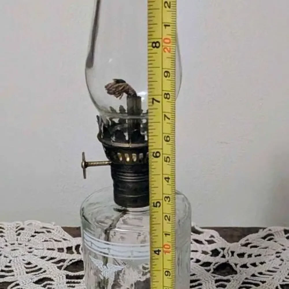 Vintage Eagle Glass Oil Lamp